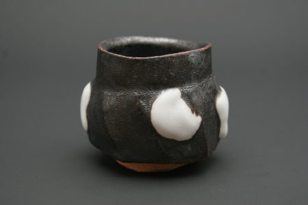 志野焼ぐい呑鈴木富雄作