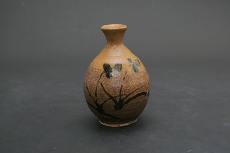 田村耕一 TAMURA Koichi 田村耕一, Flower Vase with Iron Drawing of