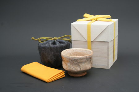 古美味】宇田川抱青 萩茶碗 茶道具 保証品 qMY5